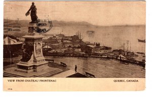 View from Chateau Frontenac, Harbour Quebec, Warwick, Used 1909