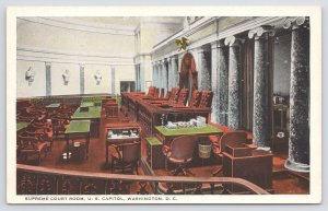 State View~Supreme Court Room US Capitol Washington DC~Vintage Postcard