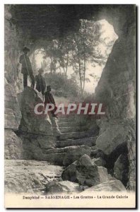 Old Postcard Dauphine Sassenage Caves Grand Hall