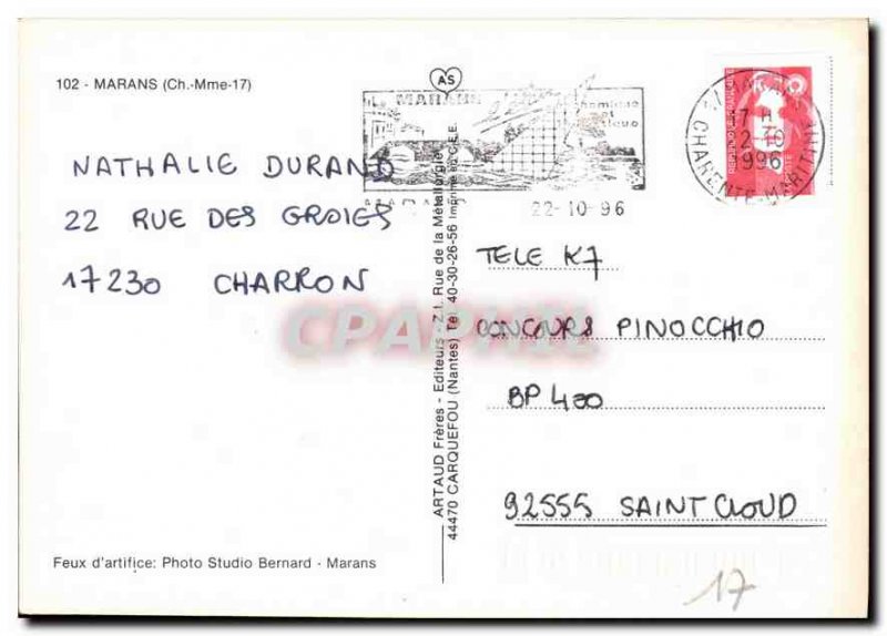 Postcard Modern Marans Ch Ms.