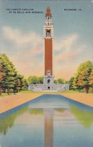 Virginia Richmond The Famous Carillon Of 66 Bells War Memorial 1940