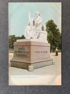 Statue Of George Washington Washington DC Litho Postcard H1323082349