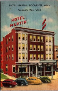 Linen Postcard Hotel Martin opposite Mayo Clinic in Rochester, Minnesota