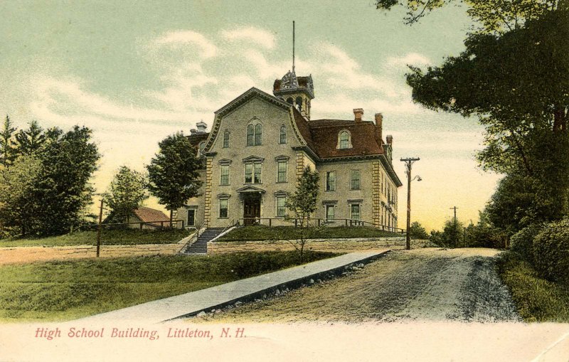 NH - Littleton. High School Building, circa 1900