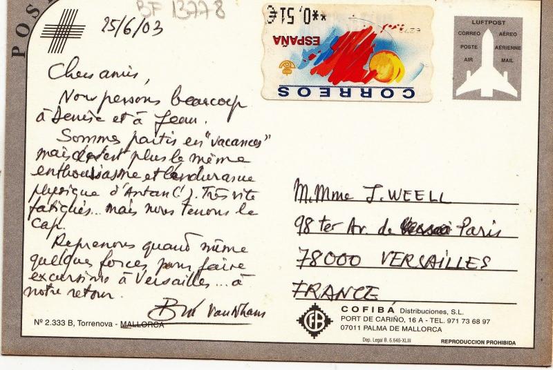 BF13778 torrenova mallorca spain  front/back image