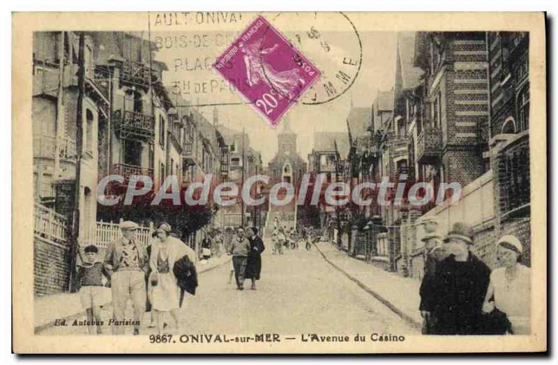 Old Postcard Onival Sur Mer Avenue Du Casino