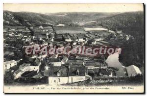 Postcard View Of Old Avallon Cousin Jack La Roche Des Promenades