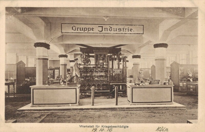 Germany Köln Werkstatt für Kriegsbeschädigte Gruppe Industrie 1916 03.85
