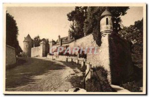 Avallon - The little door and Gaujard Tower - Old Postcard