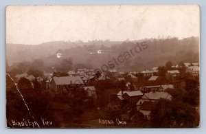 J87/ Adena Ohio RPPC Postcard c1910 near Stuebenville Cadiz Birdseye 574