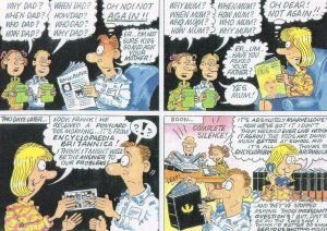 Encyclopedia Brittanica Thesaurus etc Advertising Comic Postcard