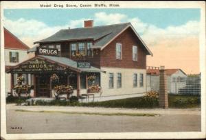 Ocean Bluffs MA Model Drug Store c1920 Postcard