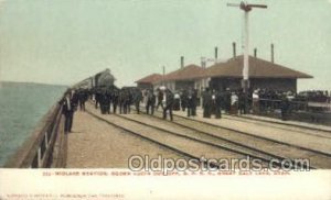 Midlake Station, Ogden, UT USA Train Railroad Station Depot Unused light crea...