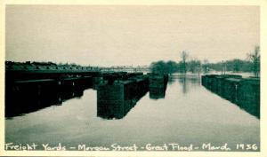 CT - Hartford. March, 1936. Great Flood. Freight Yards, Morgan Street