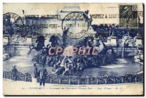 Old Postcard The Girondins Bordeaux Monument Games & # 39eaux