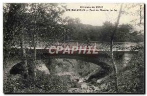 Surroundings of Vichy Old Postcard The Malavaux Bridge railway