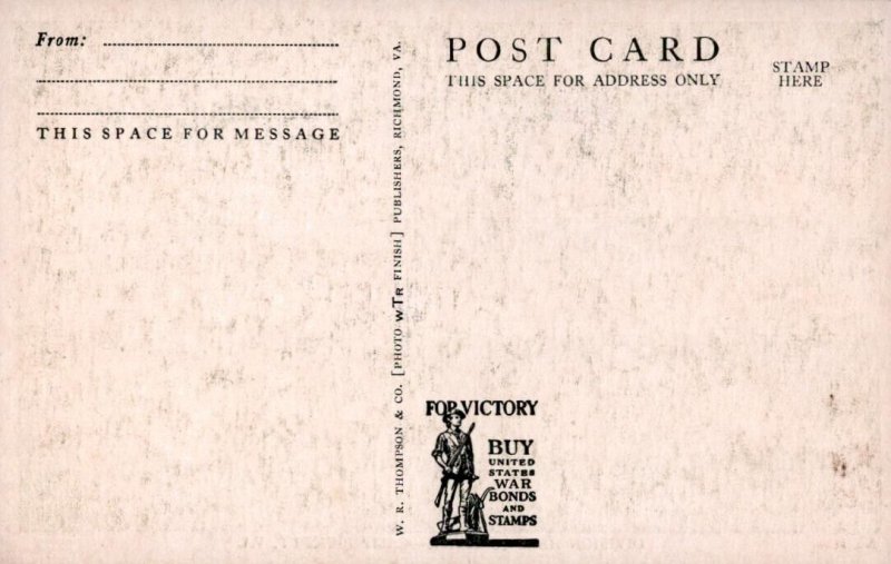 US Army WW2   Camp Pickett, Virginia  Division Headquarters  - Postcard