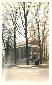 1940s Princeton Illinois Presbyterian Church RPPC real photo postcard 8835
