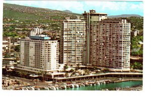 Ilikai Hotel, Yacht Harbor, Honolulu, Hawaii