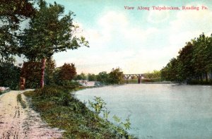Reading PA Pennsylvania River Bridge Postcard