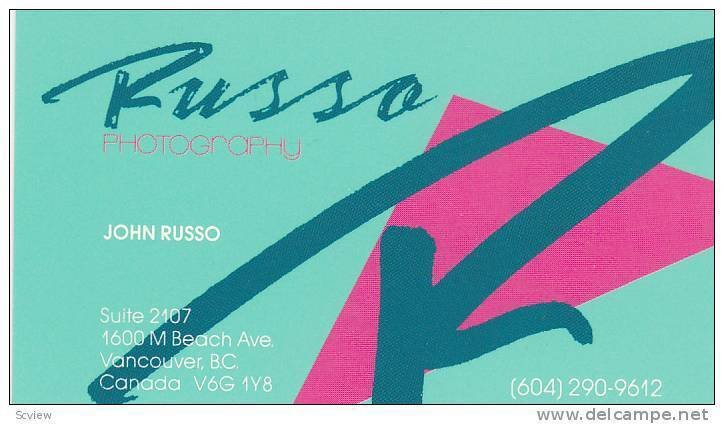 [BC] : RUSSO Photography , Vancouver , B.C. , Canada , 50-60s