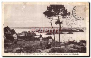 Old Postcard Island Brehat Little Benignet view of the Citadel