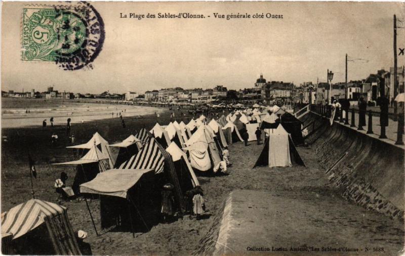 CPA La Plage des SABLES-d'OLONNE Vue générale cote Ouest (393963)