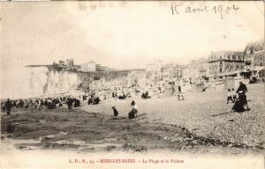 CPA MERS-les-BAINS - La Plage et la Falaise (295081)