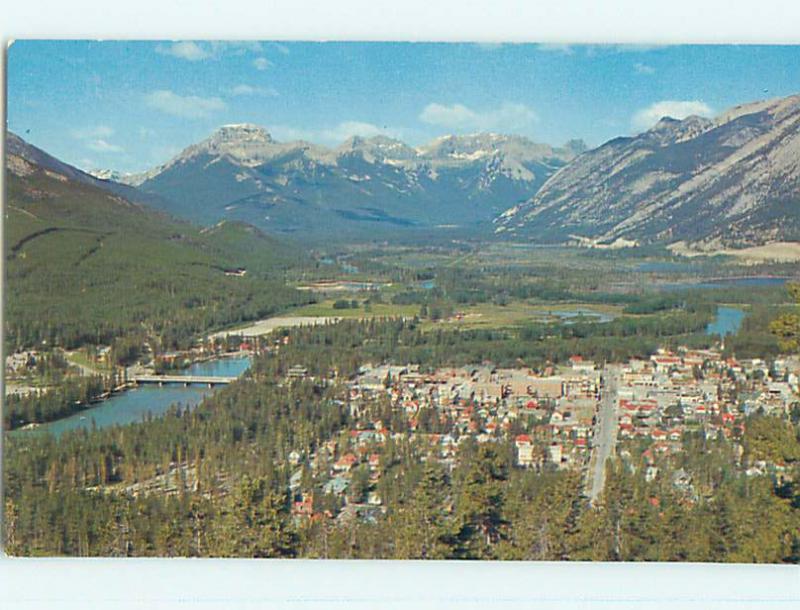 Unused Pre-1980 TOWN VIEW SCENE Banff Alberta AB p8036