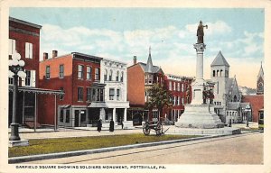 Garfield Square, Soldiers Monument Pottsville, Pennsylvania PA  