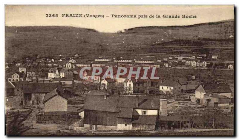 Fraize Old Postcard Panorama Taken from La Grande Roche