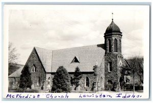 Lewiston Idaho ID Postcard RPPC Photo Methodist Church c1940's Unposted Vintage