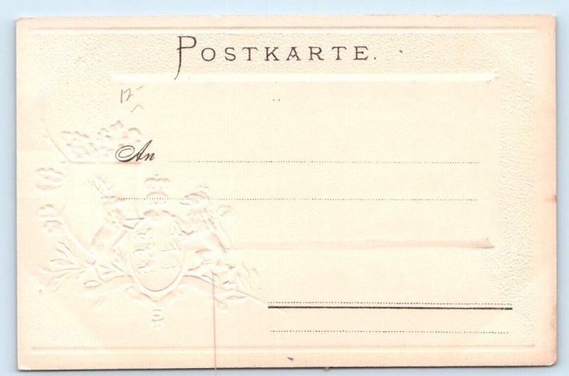 RIEDLINGEN general view Heraldic Embossed GERMANY UDB Postcard