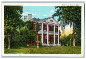 1942 Arlington Mansion Building Natchez Mississippi MS Posted Vintage Postcard