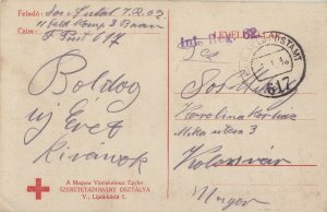 Hungary royalty Red Cross 1917 postcard