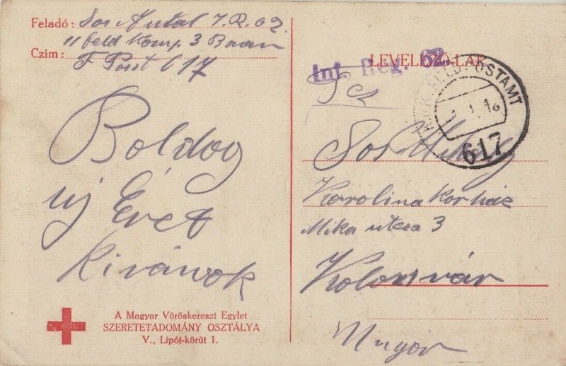 Hungary royalty Red Cross 1917 postcard
