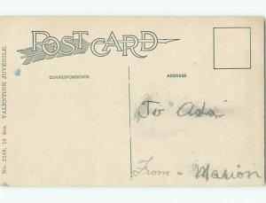 Pre-Linen valentine CUTE GIRL INSIDE AN ENVELOPE J0713