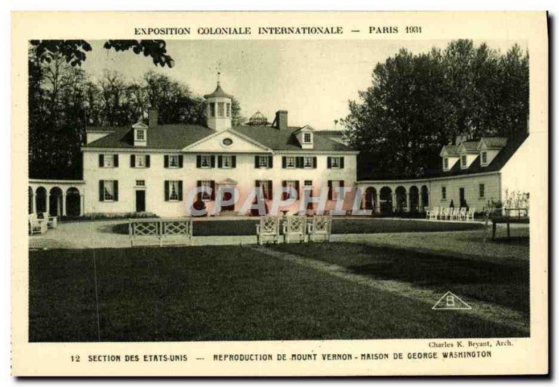 Old Postcard Exposition Coloniale Internationale Paris 1931 US Section Mount ...