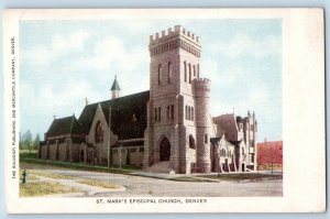 Denver Colorado Postcard St Marks Episcopal Church Exterior View Building c1905