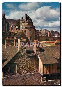 Modern Postcard The Colors Britain in Vannes Ramparts and old washing