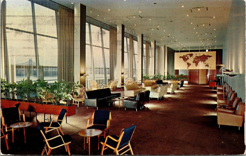 Delegates Lounge Conference Building United Nations Headquarters Postcard PM WOB 