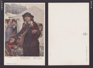 CZECHIA, Vintage postcard, K. Ooms, Hawker of Antwerp.