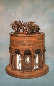 Postcard Round Tower & Plier Tree 511 Pairs From 1 Pc Of Wood Carving Dover Ohio