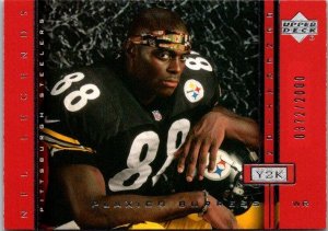 2000 Upper Deck Football Card Plaxico Burrsess Pittsbugh Steelers sk19076