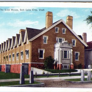 c1930s Salt Lake City, UT Lion House LDS College Linen PC 1947 Centennial A290