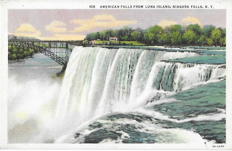 American Falls from Luna Island Niagara Falls New York