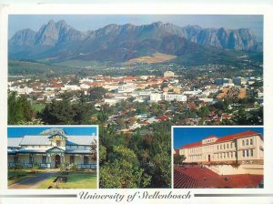 South Africa Postcard Stellenbosch city panorama mountain scenery background