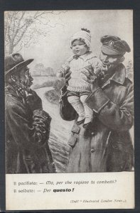 Military Postcard - Il Soldato - Per Questo!, Illustrated London News T6042