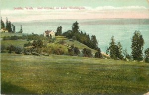 Seattle Washington Golf Ground Lake Washington Koeber C-1910 Postcard 21-10975