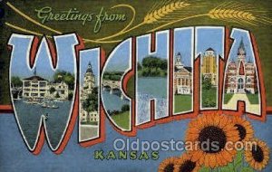 Wichita, Kansas, USA Large Letter USA Town 1948 light corner wear, very light...